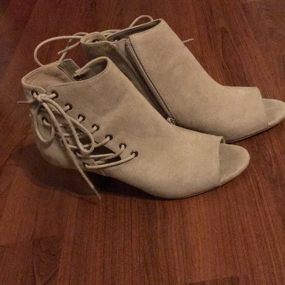 2 inch tan bootie
